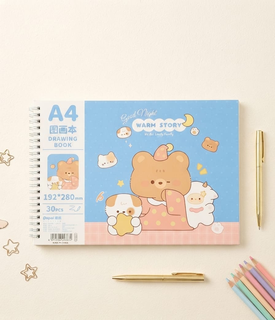Spiral Bound Cartoon Sketchbook