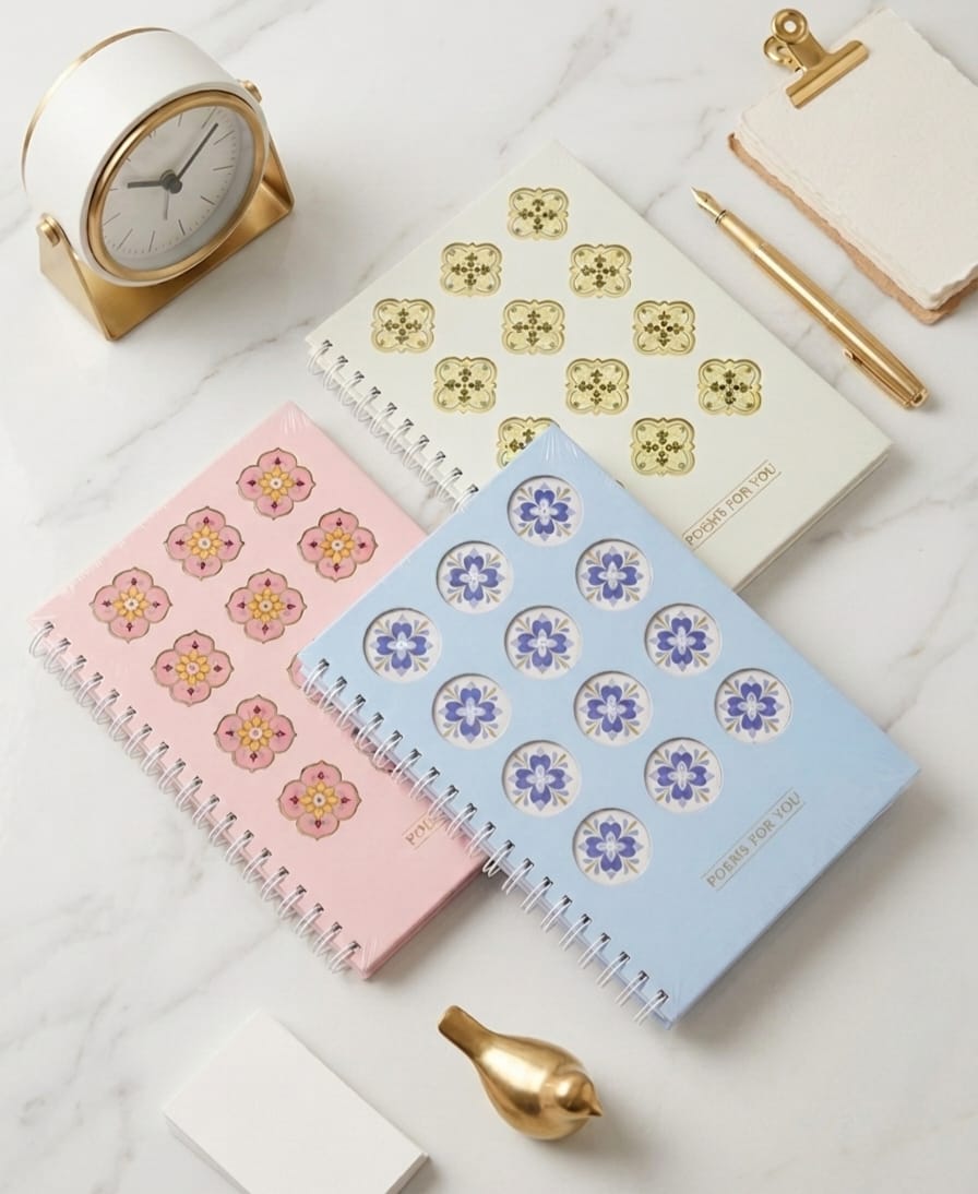 Vintage Trend Floral Pattern ( Spiral-Bound Notebook )
