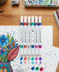 1+1 Dual-Tip Acrylic Marker Set(6 pcs)