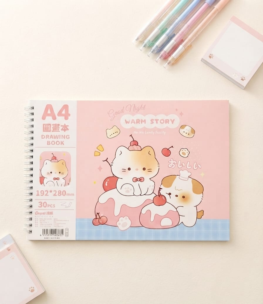 Spiral Bound Cartoon Sketchbook